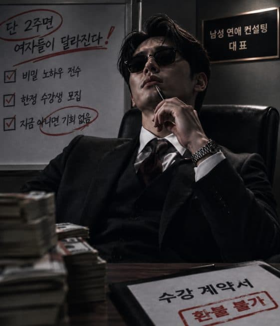 화려함을 앞세운 연애 컨설팅 업계의 전형적인 모습